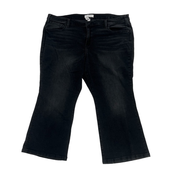 Lane Bryant Black Mid Rise Essential Stretch Girlfriend Jeans Size 24 Women’s - Picture 1 of 5